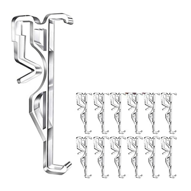Valance Clips, Clear Plastic Valance Clips for Blinds, Window Blind Clips for Horizontal Blind Valance (12 PCS)