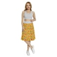thumbnail image 2 of Women's Dragonfly Plants Insects Meadow A-line Printed Skirt Casual Wear, XL, Marigold Fern Green and Blue, by Ambesonne, 2 of 6