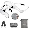 thumbnail image 1 of ZK-Hands Free Lighthead Magnifier with 2 LED Lights for Electricians, Jewelers, Tailors and Seniors - 5 Interchangeable Lenses (1.0x to 3.5x) 2025, 1 of 5