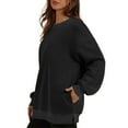 thumbnail image 6 of Patlollav Pntutb Winter Sweatshirts for Women Round Neck Long Sleeve Solid Loose Blouse Tops, 6 of 6