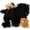 Black-HighlandCow, variant on Muiteiur 5 Piece Sea Otter Stuffed Animal with 3 Baby Otter Plush Toys