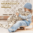 thumbnail image 3 of MorisMos 35" Realistic Snow Leopard Stuffed Animal, Soft Lifelike Snow Leopard Plush Toy, 3 of 9