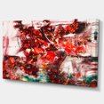 thumbnail image 2 of Red Flowers Abstract Background - Large Abstract Canvas Artwork, 2 of 4