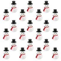 SOPOTUTU Mini Christmas Snowman Figurines Black 20 Pieces Holiday Decorations for Home and Office