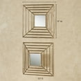 thumbnail image 3 of Modern Dacian Metal Openwork Mirrored Wall Art Set Gold 15"sq.x3.5"D Set of 2, 3 of 5