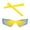 24K Gold Mirror Coated Polarized Lenses + Yellow Earsocks, variant on Walleva Yellow Non-Polarized Replacement Lenses for Oakley Radar Path Sunglasses