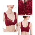 thumbnail image 4 of Sujetador de cierre frontal con encaje floral Lift Stretch 5d Shaping Sujetador sin costuras Push Up Full, 4 of 5