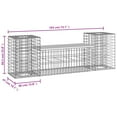 thumbnail image 4 of vidaXL Garden Bench Gabion Design 183x41x60.5 cm Solid Wood Pine, 4 of 5