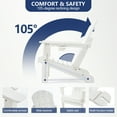 thumbnail image 7 of ENYLAY Folding Adirondack Chair Set with Side Table - HDPE Outdoor Patio Chairs, Weatherproof Chair with Reclining Back, and 2-Tier Storage End Table for Firepit or Garden (White，2 Chair＆1 Table), 7 of 7