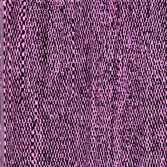 Ahgly Company Indoor Square Abstract Pink Modern Area Rugs, 5' Square