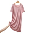 thumbnail image 4 of Women's Short Sleeve Nightgown Crew Neck Ruffle Cuff Polka Soft Comfortable Loose Midi Breathable Cute Loungewear Dress XXL, 4 of 8