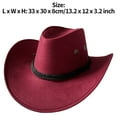 Aislor Deluxe Wide Brim American Western Cowboy Hat Drawstring Sun Hat