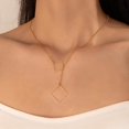 thumbnail image 2 of Collar Gargantilla Cadena Oro Cuadrado Lariat Minimalista TUNC para Mujeres Niñas, 2 of 5