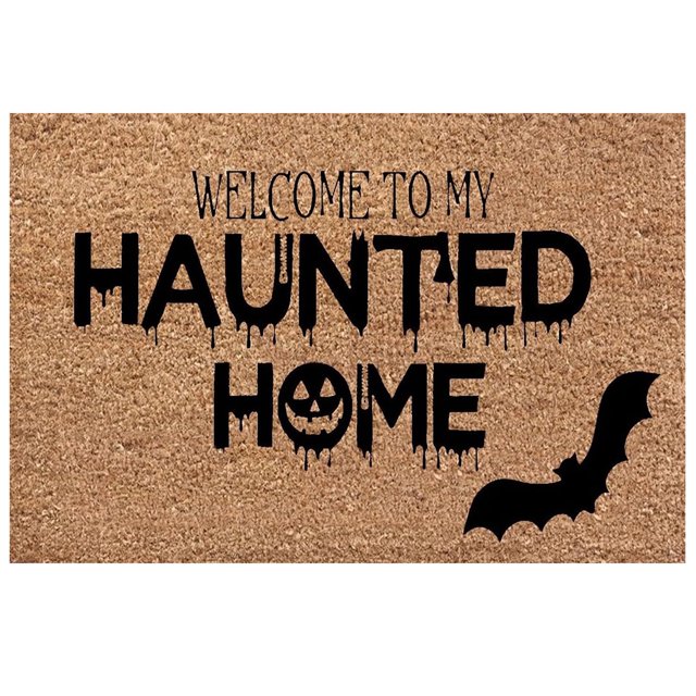 Qocolhg Halloween Terrifying Theme Door Mat, Halloween Rug, Spectre Decoration, Entrance Door Floor Mat Kitchen Rug Decorations Indoor and Outdoor Welcome Doormat (16x24in)