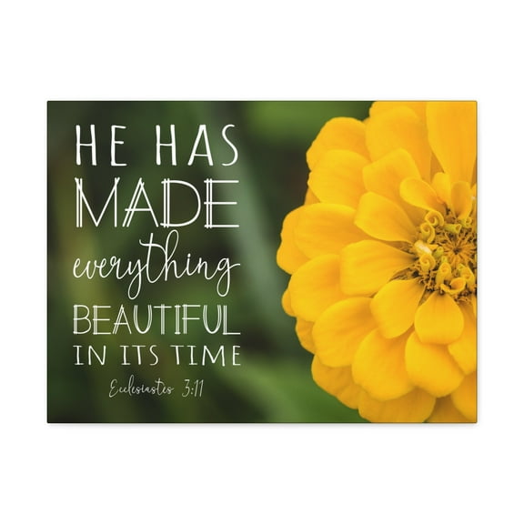 Scripture Walls Beautiful In Its Time Ecclesiastes 3:11 Bible Verse Canvas Christian Wall Art Ready to Hang