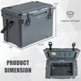 thumbnail image 3 of Aimee Lii 25 QT Hard Cooler with Aluminum Handle and Integrated Cup Holders, Travel Cooler, Gray, 3 of 9