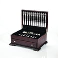 thumbnail image 5 of Lifetime Brands Single Drawer Flatware Chest with Feet, Dark Walnut, 5 of 6