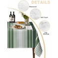 thumbnail image 3 of Dark Green Ombre Stripe Tablecloth Rectangle Table Cloth 52x70,Waterproof Outdoor Table Cloth Covers Decorative Table Protector,Farmhouse Simple Striped Washable Table Cover for Kitchen Dinning Party, 3 of 8