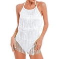 thumbnail image 3 of CHICTRY Womens Sequins Fringes Latin Dancewear Shiny Tassels Rumba Flapper Dress, 3 of 6
