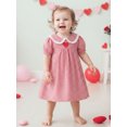 thumbnail image 5 of BemeyourBBs Toddler Baby Girl Valentines Dress Outfit Love Heart Embroidery Plaid Gingham Dress Spring Summer Clothes, 5 of 9