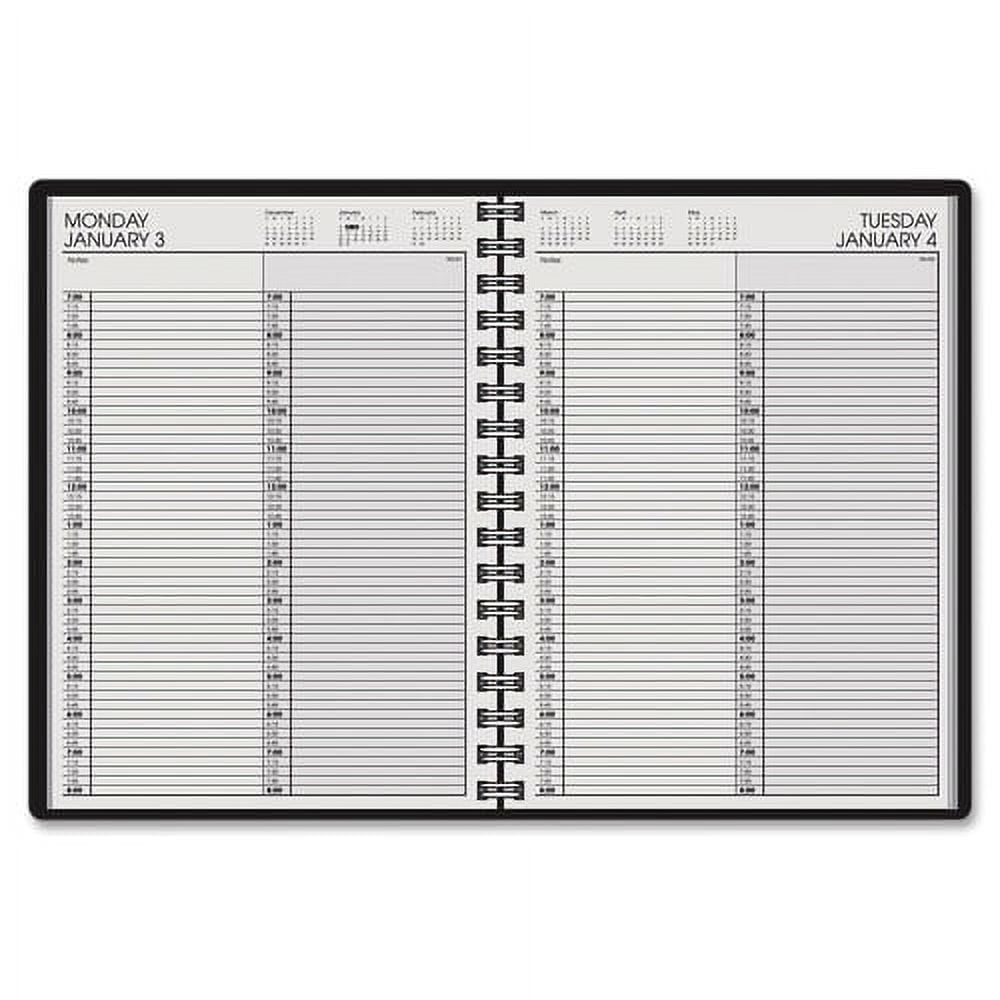 At-A-Glance Two-Person Daily Appointment Book Julian Dates - Daily - 1 Year - January 2022 till December 2022 - 7:00 AM to 8:00 PM - Quarter-hourly - 1 Day Single Page Layout - 8" x 10 7/8" Sheet Size