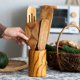 thumbnail image 4 of ¡Ofertas especiales! Juego de utensilios de cocina de 6 piezas, espátula de madera y pinzas para alimentos. Liquidación de utensilios de cocina., 4 of 8