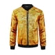 thumbnail image 5 of Chaqueta con lentejuelas INSPIRE CHIC para hombre, con cremallera, de mangas largas, estilo disco brillante, bomber, 2XL dorada, 5 of 6