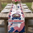 thumbnail image 4 of Anniversary USA Flag Table Runner 72 Inches, Eagle American Fireworks Bed Runner Dresser Scarves Tabletop for Indoor Outdoor Parties/Ceremony/Banquet, 16" x 72", 4 of 9