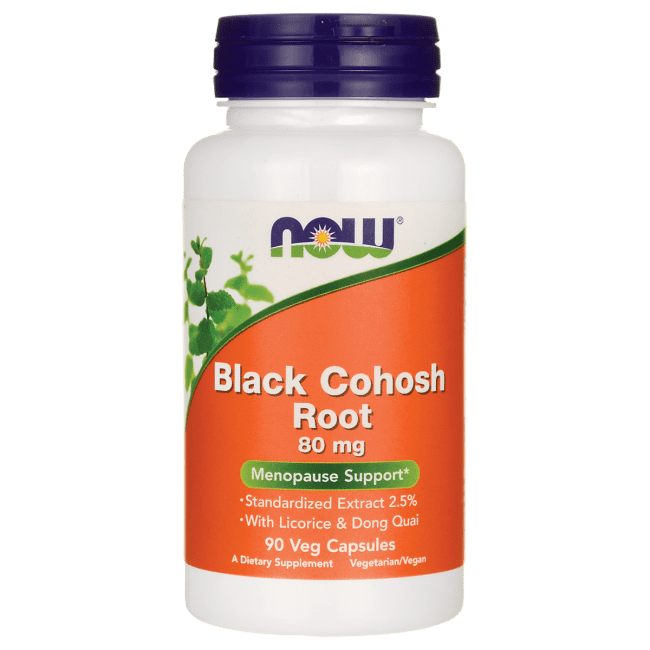 NOW Foods Black Cohosh Root Standardized with Licorice & Dong Quai 80