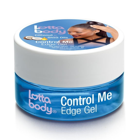 Lottabody Edge Control Hair Styling Gel with Coconut & Shea Oils, 2.25 oz., Moisturizing, Female