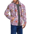 thumbnail image 2 of Naloa Lovely Animals Men’s Hoodies, Zip up Hoodie, Sweatshirts,Hoodies for Men Sizes S-3XL-X-Large, 2 of 5