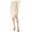 Beige, variant on MODA NOVA Junior's Button Decor Split Belted Vintage Knee Pencil Skirt Black 9