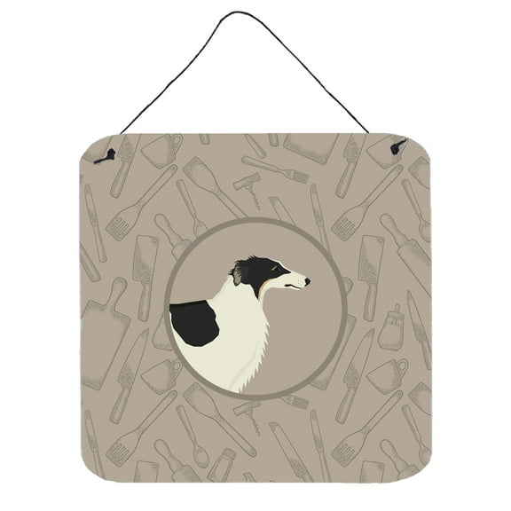 Borzoi In the Kitchen Wall or Door Hanging Prints