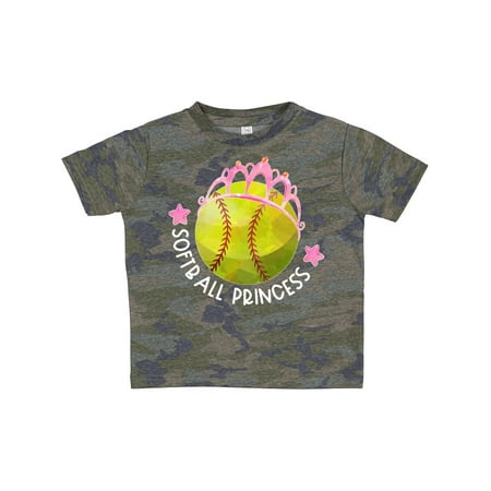 

Inktastic Softball Princess- Tiara Gift Toddler Toddler Girl T-Shirt
