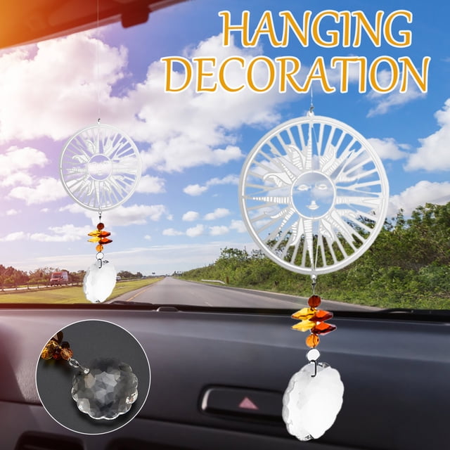 WREESH Stainless Steel Whirlwind Crystal Pendant For Home Gardening Decoration