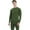 Dark Green, variant on Mens 100% Merino Wool Base Layer Top For Ski Long Sleeve Thermal Shirts Midweight