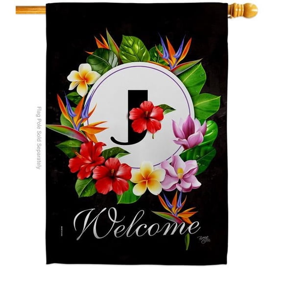 Breeze Decor H130270-BO Tropical J Summertime 28 x 40 in. Double-Sided Decorative Vertical House Flags for Decoration Banner Garden Yard Gift