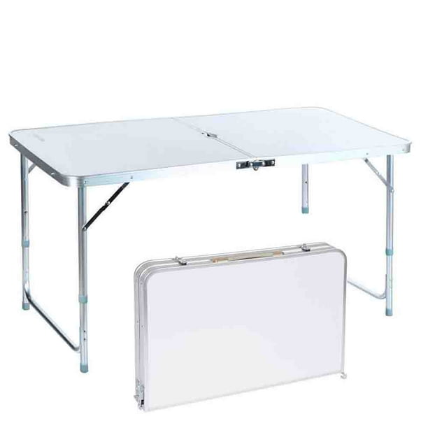 Mesa Plegable Portátil Zimtown de 3 Pies para Picnic Color Blanco