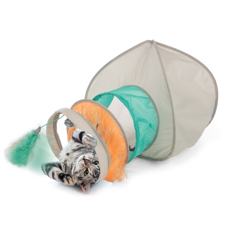 SmartyKat Fringe Frenzy Cat Hideout with Tunnel photo 2