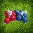 thumbnail image 6 of Sioweci 3 Pairs Ladder Ball Replacement Ladder Toss Game Balls Kids Ladderball Bolas Made from Real Golf Balls for Outdoor Lawn Yard Beach Game Blue and Yellow, 6 of 13