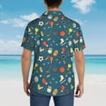 thumbnail image 6 of Daiia Sports Ball Hawaiian Shirt for Men Gentle Cotton Regular Short Sleeve Casual-Medium, 6 of 9