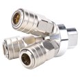 thumbnail image 3 of 3 Way Connector Connector, Anti-Aging Stainless Steel Plated Pearl Nickel Quick Connector, For 0~60°C 0~0.9Mpa, 3 of 8