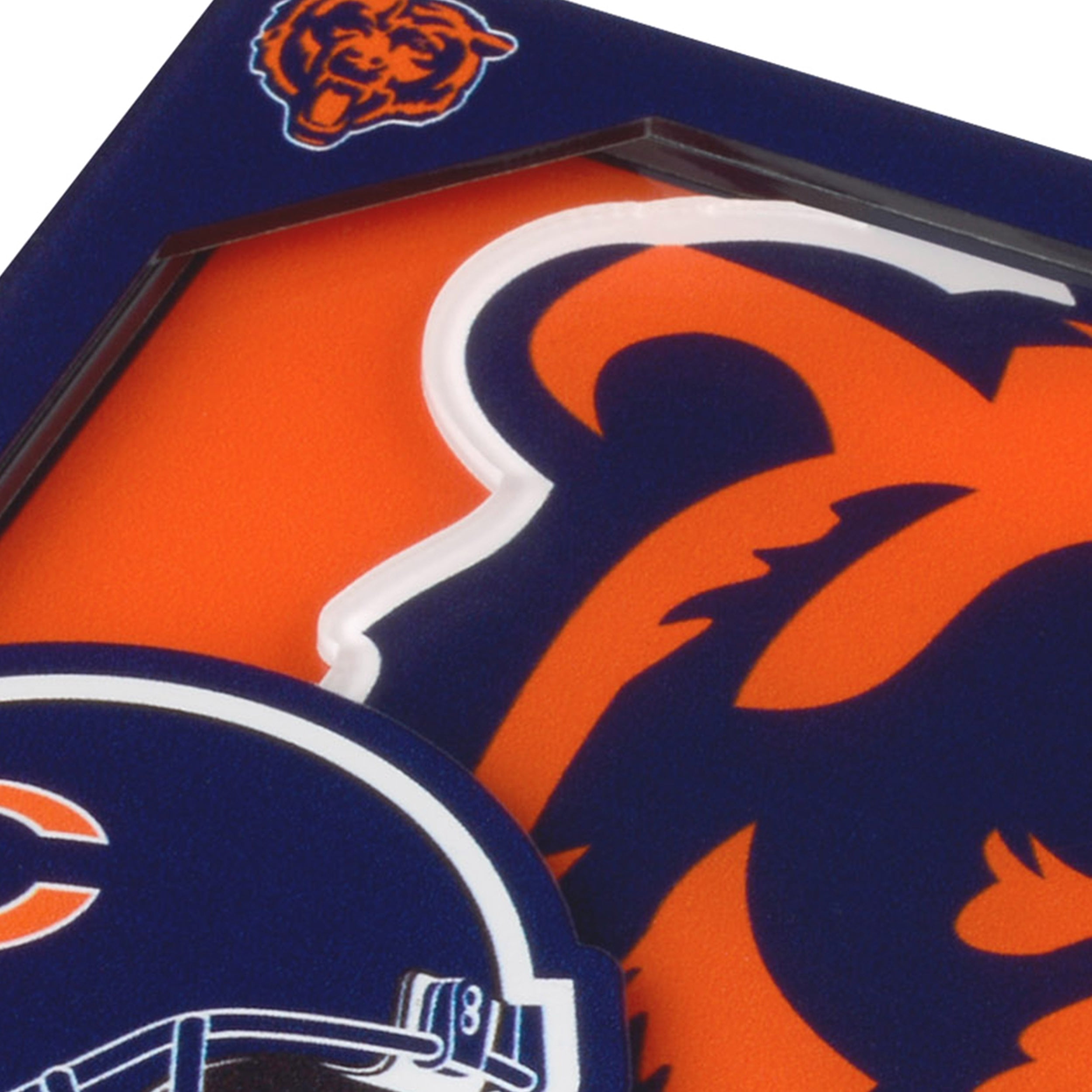 YouTheFan NFL Chicago Bears 3D-LSC 3D Logo Series Coasters - Pack of 2
