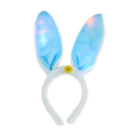Way To Celebrate Easter Light Up Bunny Headband, Blue