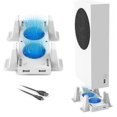 thumbnail image 1 of Vertical Stand With Cooling Fans For Xbox Series S Console 3 Levels Adjustable Fans Rotate Speed With Type-c Power Input Usb Charging And Data Trans, 1 of 5