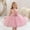 Hot Pink B, variant on ATORRE Flower Girls Dress Round Neck Puff Sleeve Stylish Princess Dresses for Wedding Birthday Holiday, Girl's Formal Dress Red 4-5 Years