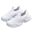 thumbnail image 2 of Huanglei Boys Lightweight Barefoot Sneakers On Breathable Mesh Walking Shoes For Kids Toddlers , Size 15 ,White, 2 of 5