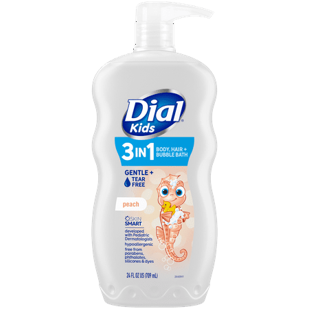 UPC: 0017000122083 | Dial Kids 3-in-1 Body+Hair+Bubble Bath Peach 24 fl oz