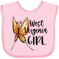 thumbnail image 3 of Inktastic West Virginia Girl- Butterfly Girls Baby Bib, 3 of 4