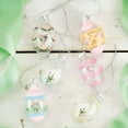 thumbnail image 2 of BESTSKY Glass Easter Egg Ornaments - Set of 12,Hand Painted Pastel Easter Egg Decor,Easter Hanging Ornaments,Spring Mini Tree Decorations,Outdoor & Indoor Use,1.5" x 2", 2 of 4